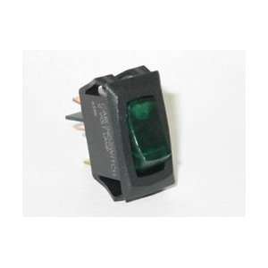   Painless 80413 Small Rocker Switch (On/Off Green Lighted) Automotive