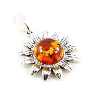  Pendant silver Fleur amber. Jewelry