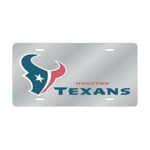  Houston Texans Laser Cut Silver License Plate Sports 