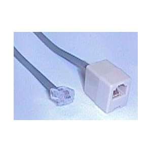  IEC RJ11 Male to Female phone cord extension Straight 