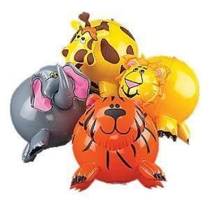  12 pack Inflatable Jungle Animal Shaped Beach Balls Toys 
