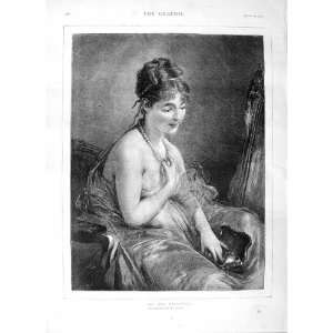    1875 CHAPLIN ANTIQUE PORTRAIT BEAUTIFUL LADY WOMAN