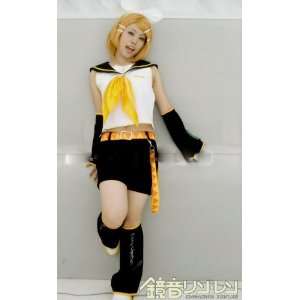  VOCALOID 2 Rin Kagamine cosplay costume Set Tailor Made 