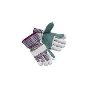  Gloves,Lthr Dbl Plm,Xl,Gy