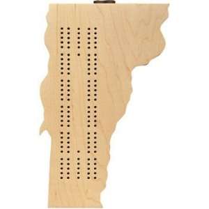  Vermont Shaped Cribbage Board   Made in the USA Toys 