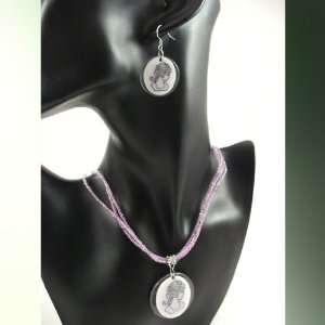  Necklace set Athena purple. Jewelry