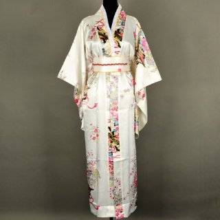 Shanghai Tone® Deluxe Kimono Robe Yukata Japanese Dress w/ Obi One 