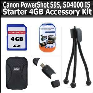  Starter Accessory Kit For Canon PowerShot S95, SD4000 IS 