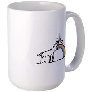  Large Mug Coffee Drink Cup Unicorn Vomiting Rainbow 