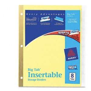 Avery 11112   WorkSaver Big Tab Reinforced Dividers w/Clear Tabs, 8 