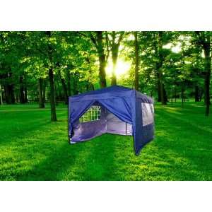  10x10 blue pop up canopy with sidewalls