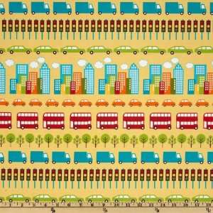  44 Wide City Centre City Stripe Earth Fabric By The Yard 