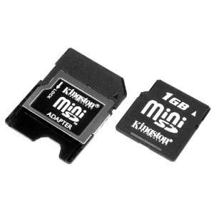  Kingston 1GB miniSD Card with SD Card Adapter Electronics