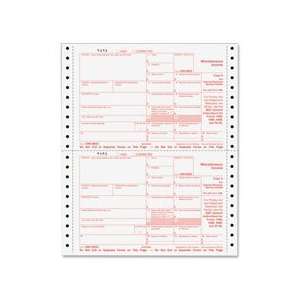   By Tops Business Forms   1099 Misc Form 4 Part 8x5 1/2 60 White