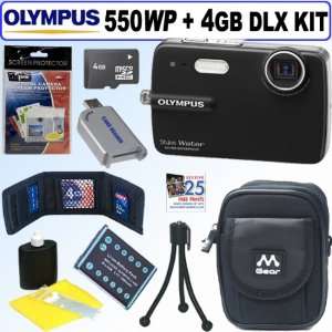  Olympus Stylus 550WP 10MP Waterproof Digital Camera (Black 