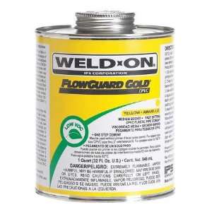  WELD ON 11027 Pipe Cement,Yellow,16 Oz,CPVC