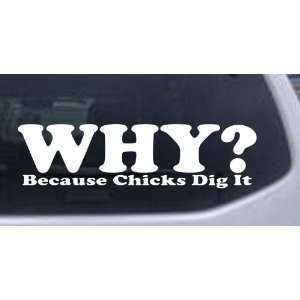  Why Because Chicks Dig It Off Road Car Window Wall Laptop 