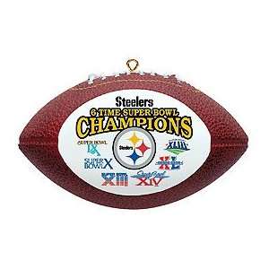  Pittsburgh Steelers Six Time Champions Football Ornament 
