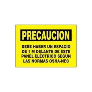   ELECTRICO SEGUN LAS NORMAS SE OSHA NEC Sign   7 x 10 Dura Fiberglass