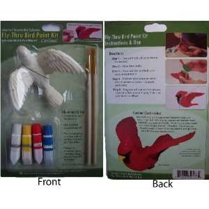  Cardinal Fly Thru Bird Paint Kit for Windows or Glasses 