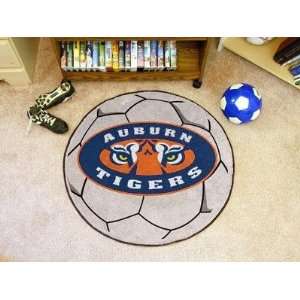  Auburn Tigers Logo Soccer Ball Shaped Area Rug Welcome 