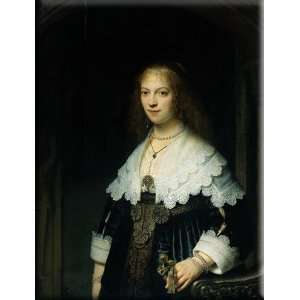  Portrait of Maria Trip (1619 1683) 12x16 Streched Canvas 