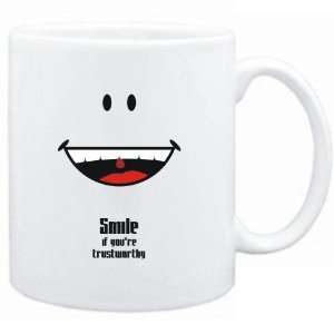  Mug White  Smile if youre trustworthy  Adjetives 