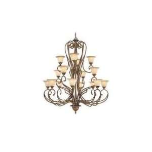  Avignon 16L Chandelier Gilded Umber w/ French Scavo