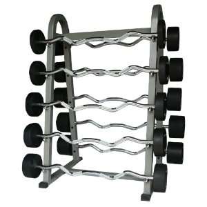 Coaches Choice Bar Storage Rack with 25 115 Pound Rubber Fixed Pro 