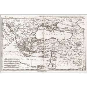  1780 Map of Turkey by Raynal and Bonne   24x36 Poster 