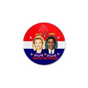  Clinton Obama 3.5 Button the winning ticket Everything 