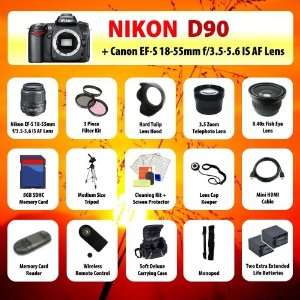 Nikon D90 Digital SLR Camera + 18 55mm Lens + Huge 8GB, Lens & Tripod 