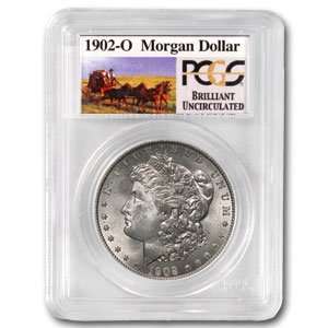  1902 O Brilliant Uncirculated PCGS Stage Coach Silver Dollars 