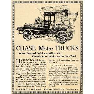 1914 Ad Chase Motor Truck Company Antique Automobile   Original Print 