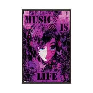  Music Is Life Framed Poster