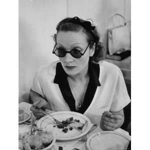  Actress Marlene Dietrich Eating at the Paramount 