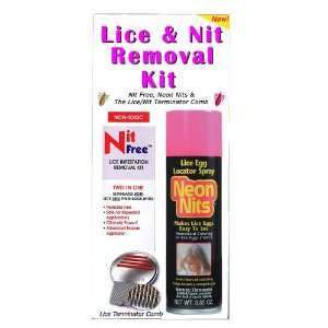 and Nit Removal Kit. 3 Product Kit includes (DARK HAIR, PINK Neon Nits 