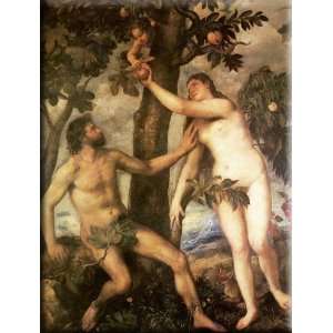  The Fall of Man 12x16 Streched Canvas Art by Titian