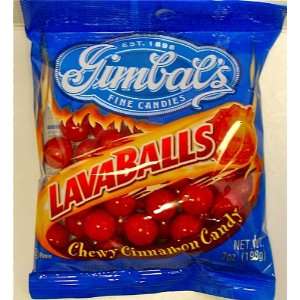 Gimbals Gourmet LavaBalls, Chewy Cinnamon Candy, 7 oz. bag, CONTAINS 
