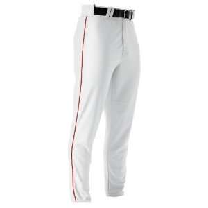   Adult Pro Style Elastic Bottom Baseball Pants WHITE/SCARLET (WHS) AL