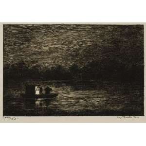   Daubigny   24 x 16 inches   Night Voyage (The Fishi