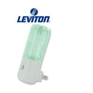  Leviton 48580 GRN LED Sensor Nightlight, Green LED   White 