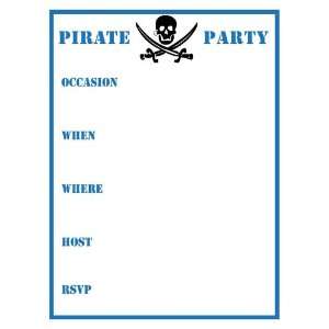  Fill in Party Invites  pirate 