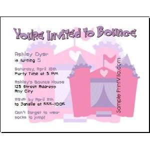  Bounce House Castle Birthday Party Invitation Health 