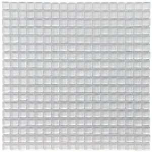 Sierra Mini Ice White 12 x 12 Inch Glass Mosaic Wall Tile (10 Pcs/9.6 