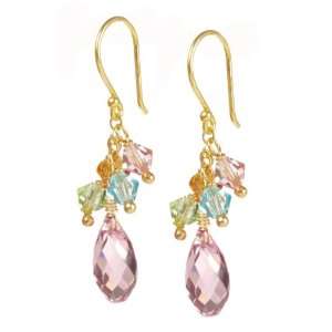   with Crystallized Swarovski Elements Pear Shape Drops in Multi Color