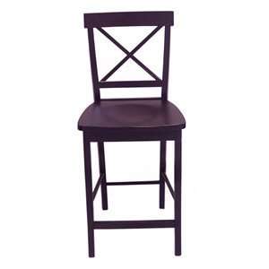  TMS Furniture 55624BLK Crossback Counter Bar Stool
