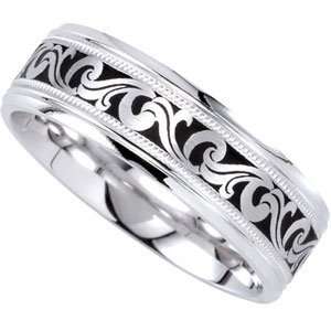  IceCarats Designer Jewelry Gift 14K White Gold Wedding Band Ring 