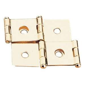  2 Double Action Hinges, Polished Brass Plated (Pair 