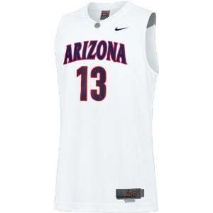  Nike Arizona Wildcats #13 White Replica Basketball Jersey 